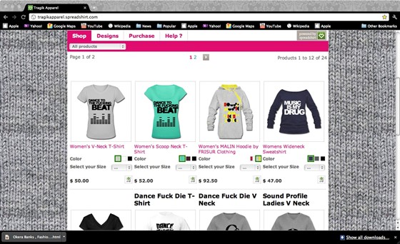 Websites: Tragik Apparel